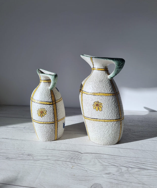 Ruscha Ceramic Pair of Kurt Tschörner for Ruscha Keramik, Sculptural Abstract 321 Jug Vases, 1960s-70s, WGP