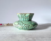 Thomas Forester Ceramic Thomas Forester Phoenix Ware, Verdant Series Art Deco Tube-Lined Mint Chocolate Palette Vase, 1920s
