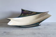 Verceram Ceramic Verceram Ceramique, Mid Century Iridescent Manta Ray Glaze Centrepiece, France 1950s-60s