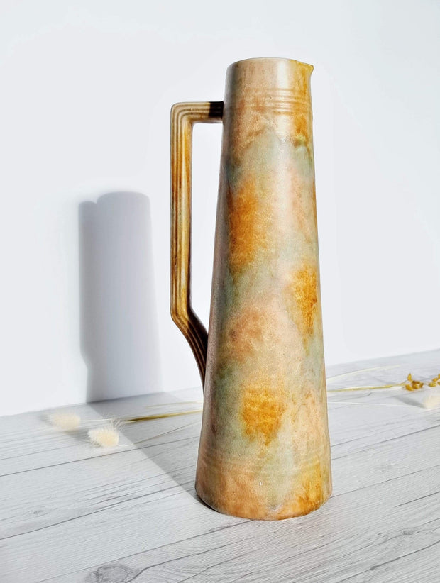 Wade Ceramics Ceramic English Art Deco att. Wade, 'Sunset on the Seine At Lavacourt' Impressionist Colour Palette Jug Vase