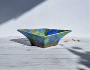 Wade Ceramics Ceramic Flaxman Ware, 'Wisteria by Monet' Impressionist Palette Art Deco Diamond Planter Dish, 1930s