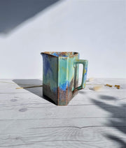 Wadeheath Ceramics Ceramic Flaxman Ware att., 'Wisteria by Monet' Impressionist Palette Art Deco Geometric Jug Vase, 1930s