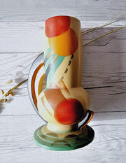 Wardwick Ceramic Wardwick Art Deco Abstract Pitcher Form Vase, Geometric Spritz Glaze Décor, English, 1920s - 30s