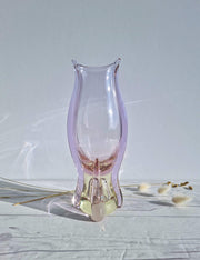 Zelezny Brod Sklo Glass Glass Miloslav Klinger for ZBS, Citrine and Neodymium Colour Change Sommerso Vase, 1960s-70s, Czech, Rare