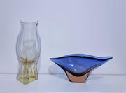 Zelezny Brod Sklo Glass Glass Miloslav Klinger for ZBS, Citrine and Neodymium Colour Change Sommerso Vase, 1960s-70s, Czech, Rare